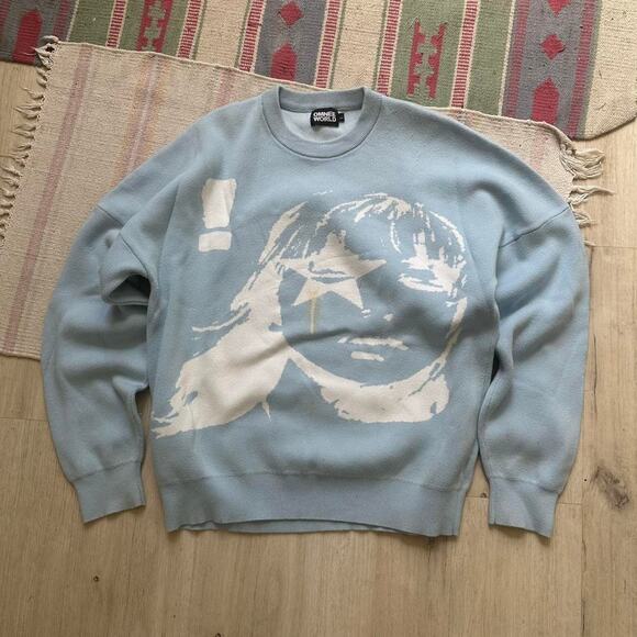 Streetwear Omnee World Star Girl Knit Pulllver AOP Sweater - Picture 4 of 6